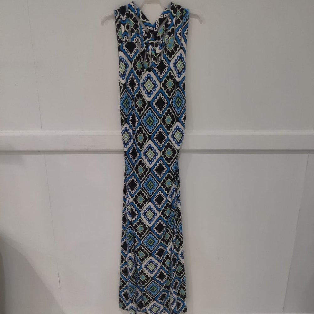 NWT INC International Concepts Women's Long Sheath Dress Blue Size L $80 2A160